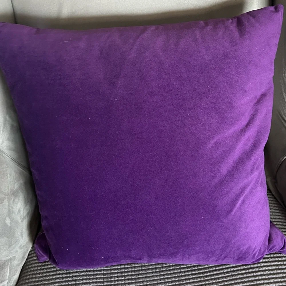 NWOT Down Feather Throw Pillow with Removable Cover - Picture 5 of 6